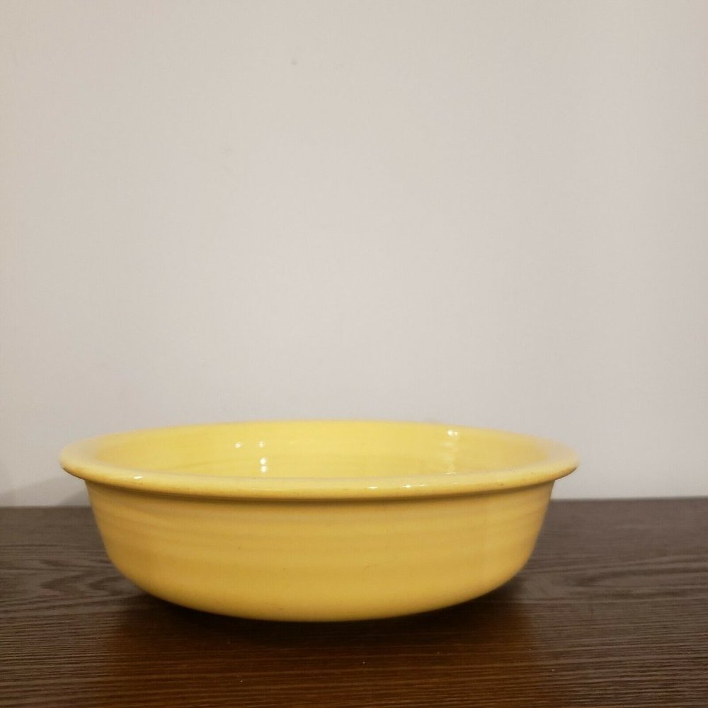 Homer Laughlin Small f Fiesta Ware Sunflower Yellow 7" Cereal Bowl Made in USA - Picture 7 of 7